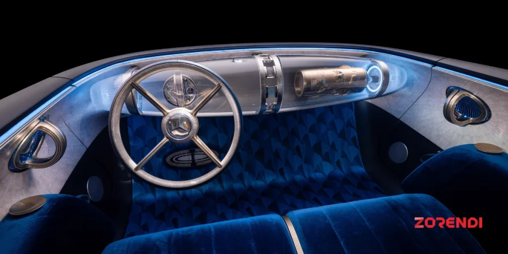 inside of the Mercedes Benz Vision Iconic Concept