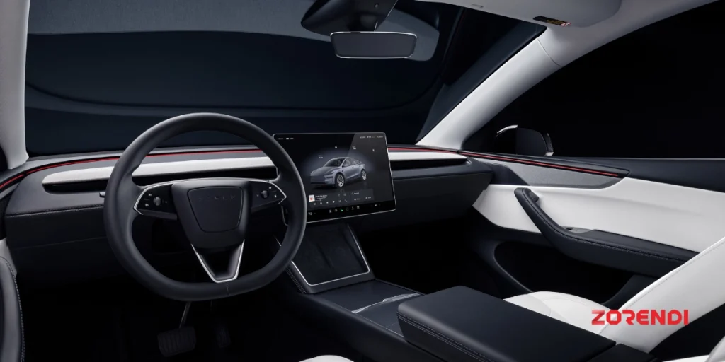Interior of 2026 tesla model y