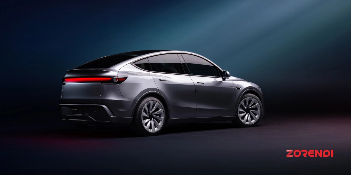 rare view of 2026 Tesla Model Y
