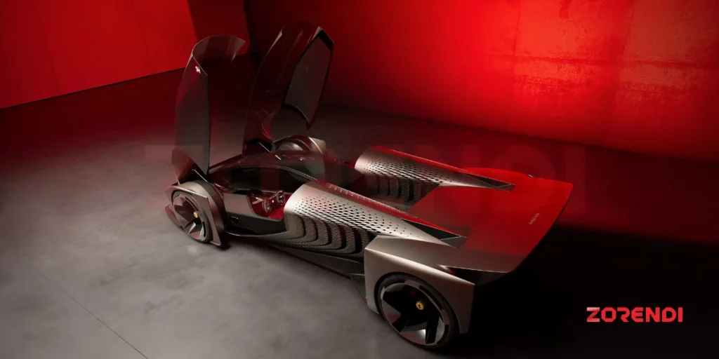 side back view of Ferrari F76 Concept