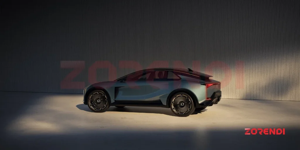 rare side view of Lexus LS Coupe Concept