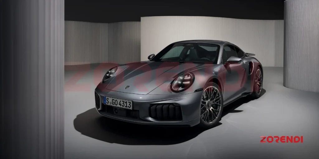 front view of porsche 911 tubo s