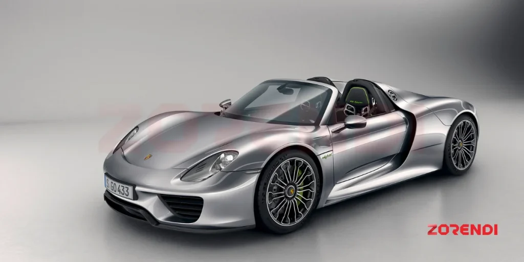 front side view of porsche 918 spyder