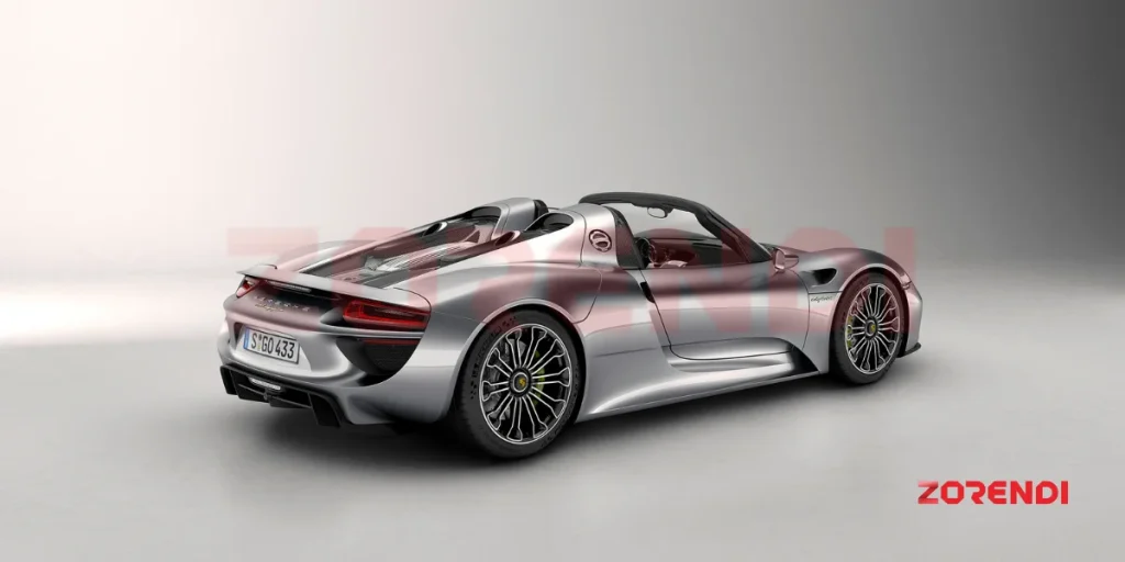 back side view of porsche 918 spyder