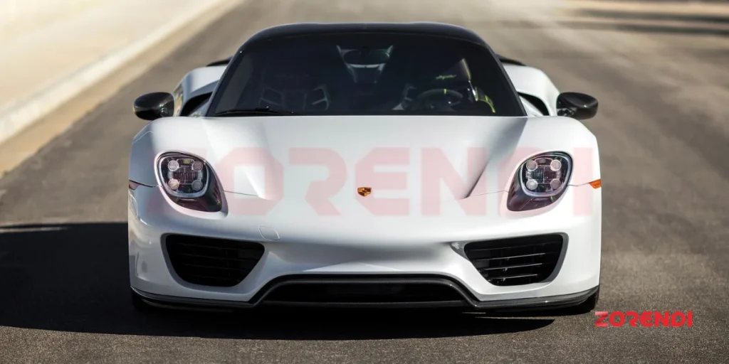 front view of porsche 918 spyder