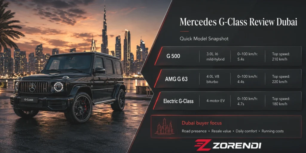 Mercedes G Class Review Dubai 2026